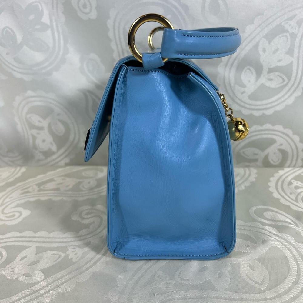 Collector’s Edition – Gianni Versace Powder Blue Top Handle Bag w/COA - Picture 3 of 16